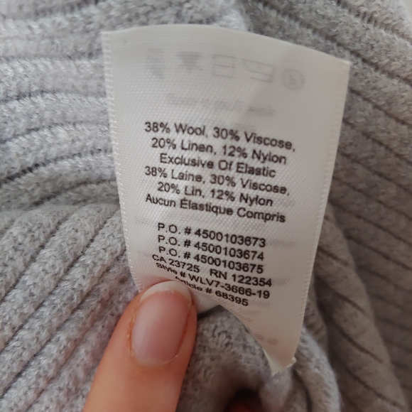 Aritzia Wilfred Lolan Cropped Sweater Light Grey Size XXS - Picture 15 of 16